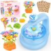 cosone Fabric Flower Bouquets Toys, Arts and Crafts Kits for Kids Age 3-12, Easter Basket Stuffers, Ideal Gifts for Preschool Girls, Educational Handmade Frozen Toy for Girls Ages 3 4 5 6 7 8 9