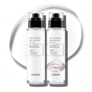 COSRX 6X Peptide Collagen Skin Booster Toner Serum 2 Pack (5.07 fl.oz Each) for Dull & Uneven Skin, Preps Skin with Copper Peptides, GHK-Cu, Skin Renewal Boosting Facial Essence, Korean Skin Care