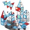 cossy Magnetic Tiles Space Set, Magnet Tiles with Astronaut, Magnetic Tiles for Kids Ages 4-8, STEM Toys, Toys for 3 4 5 6 7 8 Year Old Boy and Girl, Creative Building Toys, Space 100 Pcs