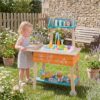 Costzon Mud Kitchen, Wooden Play Kitchen Set w/Removable Sink, Grill Rack, Rotating Knobs, Circulation Faucet, Storage Shelves, Mud Kitchen for Kids Outdoor, Backyard, Garden, Boys, Girls 3+