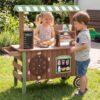 Costzon Wooden Grocery Store Playset for Kids w/Large Wheels