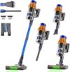 COTIAR Cordless Vacuum Cleaner, 650W 55KPA 70Min Wireless Vacuum for Home，Stick Vacuum with Green Light Anti-Tangle, Rechargeable Vacuum Cleaners for Pet Hair Carpet Hard Floors (Blue)