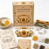 Cottage Garden Charm Bracelet DIY Kit Series, DIY Beaded Hand Bracelet Kit, Garden Charm Bracelet Making Kit with Floral Beads and Charms, Creative Jewelry Craft Kit for Adults ，Sunflower