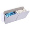 Cotton Balls QTip Holder, Wall Mounted Bathroom Cosmetic Cotton Swab Holder and Dispenser, Cotton Pad Storage Box for Swabs, Balls, Floss