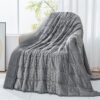 Cottonblue Weighted Blanket 15lbs for Adults, Minky Dots Cooling Breathable Weighted Throw Blankets for Sleep Calm, Relax, Machine Washable Heavy Blankets Twin Size, 48 x 72in 15lbs, Grey
