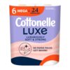 Cottonelle Luxe Toilet Paper, 6 Mega Rolls = 24 Regular Rolls