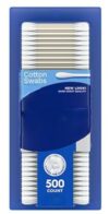 Cotton Swabs, Original, 100% Cotton, Paper Stick, for Beauty, First Aid, Baby Care and Home, 500 Count