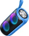 Coucur Portable Bluetooth Speaker, Bluetooth 5.3 Wireless Speaker, IPX7 Waterproof Outdoor Speaker, 24W Loud Stereo Sound, 12H Playtime, 7 Colorful RGB Lights for Outdoor/Home/Party, Gift Ideas,Blue