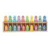CoudarTitie Children Color Matching with Organizer Sorting Toy Learning Material for Pattern and Recall Skills Suitable for Preschool Daycare Home Play Quiet Play, Multicolor Rocket Animal Pattern
