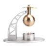 CoudarTitie Educational Steam Device Steam Engine Model Toy Desktop Engine Model Mechanical Display Retro Industrial Suitable for Physics Maker Engineering Inspiration, Silver