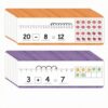 CoudarTitie Math Learning Cards Double-Sided Arithmetic Counting Subtraction Practice Waterproof Coated Paper Suitable for Early Childhood Classroom Home Study 26.7x8.8cm
