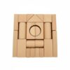 CoudarTitie Wooden Building Blocks Educational Toy Set Building Stacking Blocks with Beech Wood Natural Texture for Open Ended Construction Suitable for Preschool Centers Creative Challenges