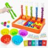 Counting and Color Sorting Toy, Preschool Kindergarten Learning Activities, Math Manipulatives Supplies Matching Games, Fine Motor Skills, Educational Montessori Toys for Kids 3 4 5 6 7 8 Year Old