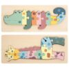Counting Numbered Wooden Animal Puzzle for Kids, Assorted Surprise Styles, Chunky Pieces, Board Tray, Ages 3 & Up