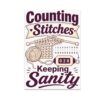Counting Stitches Knitting Poster, 13 x 19 in Yarn Loops Decor