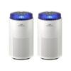 COWAY Airmega 50 Air Purifier 2-Pack Bundle, ENERGY STAR Certified, True HEPA & Carbon Filter for Smoke, Allergies, Pet Dander, Odor, AQI Monitor, Auto Mode, 2yr Warranty, White