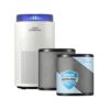 COWAY Airmega 50 Air Purifier Bundle with 16-Month Filter Supply (1 Pre-installed + 1 Extra), True HEPA for Smoke, Allergies, Particle Sensor, Auto Mode, ENERGY STAR, 2yr Warranty, White