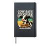 Cow Says Go Vegan Plant Based Obvious Reasons Hardcover Journal, Black