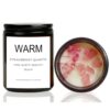 Coytlykne 9oz Scented Candle, Pink Crystal and Pink Gypsophila Dried Flowers Decoration, Soft Peach Fruit Fragrance, Ideal for Home Decor, Bedroom and Daily Gift