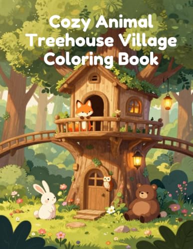Cozy Animal Treehouse Village Coloring Book: A Whimsical Forest Adventure with Cute Woodland Animals, Cozy Treehouses, Magical Village Homes, and ... Teens & Adults (Cozy Animal Coloring Series)