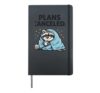 Cozy Blanket Raccoon Plans Canceled Anti Social Humor Hardcover Journal, Black