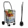 COZYLIA Foldable Shopping Cart with Wheels: Small Rolling Utility Crate