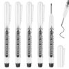 CQDAXUMY 5 Pack Long Nib Marker Pens, 20mm Long Head Deep Hole Markers Pen, Quick Dry & Waterproof Construction Markers for Metal, Deep Reach Permanent Paint Marking Pen for Woodworking Carpenter