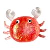 Crab Squishy Cute Sea Animal Glitter Sea Animal Shaped Stress Sensory with Glitter Filled Body Soft Tactile Hand for