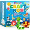 Craft Box for Kids - 20 Creative Arts and Crafts for Kids Ages 4- 8, Fun, No Mess Educational Preschool & Homeschool Art Projects & Supplies Kit, Toddler Activities, 3 4 5 6 7 8 Year Old Girls & Boys