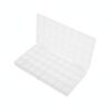 Crafters & DIYers 32-Compartment Clear Plastic Storage Box for Beads and Small Parts, Fixed Grid Organizer, 10.2 x 5.2 x 0.7 Inches