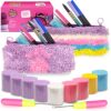 CRAFTILOO Latch Hook Kit for Kids Ages 8-12 - 2 DIY Rug Pencil Cases