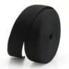 CRAFTMEMORE Heavy Cotton Webbing - Straps for Arts and Crafts, Luxury Bag Strap High Density Webbing (1 Inch x 5 Yards, Black)