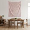 Craft Trade Indian Cotton Mandala Wall Hanging Tapestry for Aesthetic Boho Hippie Living Room, Meditation & Bedroom Décor - Rose Gold, 30x40 Inches