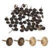 CRAFTYMELODY 120Pcs Upholstery Tacks 2 Colors Metal Upholstery Nails Unique Decorative Nails Thumb Tacks Daisy Pattern Vintage Furniture Pins for Sofa Chair Bed Jewelry Box Wood Crafts
