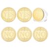 CRAFTYMELODY 6Pcs Iron Yes No Decision Coin Gold Round Challenge Coin Decision Maker Flip Token Portable Double Sided Making Flipping for Man Women Party Game Holiday School Office Gift