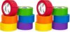 Craftzilla Colored Masking Tape – 6 Roll Multi Pack – 1 Inch of Colorful Craft Tape – Vibrant Rainbow Colored Painters Tape – Great for Arts & Crafts, Labeling and Color-Coding