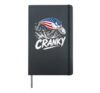 CRANKY Crankbait Funny Fisherman Fishing Trip Hardcover Journal, Black