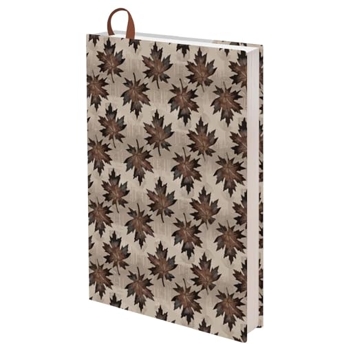 CRASPIRE Leaves Book Covers Vintage Reusable Cover Protector 8.27x5.83in Washable Waterproof Hardcover A5 Fabric Book Sleeve Book Lover Reader for Diary Softcover Notebook Office School Supplies