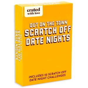 Crated with Love - Date Deck Scratch Off Cards for Couples, Date Night Ideas Card Deck for Mystery Couples Challenge, Girlfriend Boyfriend Husband Wife Anniversary Couples Gift