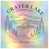 Crater Lake National Park Minimalistic Design Holographic Souvenir Vinyl Sticker (2-Inch)