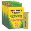 Crayola Assorted Color Crayons 24 pk (Pack of 4) – Crayola Crayons for Kids – Art Supplies for Kids and Art Supplies – Crayon Box for Coloring with Squishy