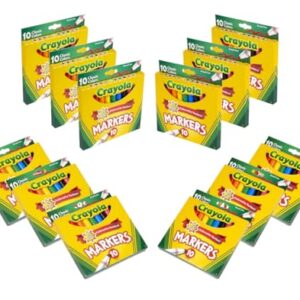 Crayola Broad Line Markers (12pk), Assorted Bulk Markers for Kids, Arts & Crafts Supplies for Coloring Books, Construction Paper, Ages 3+