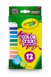Crayola Color Sticks (12 Count), Woodless Colored Pencils Set for Kids, Classroom Art Supplies, Fine Lines & Broad Strokes, Non-Toxic