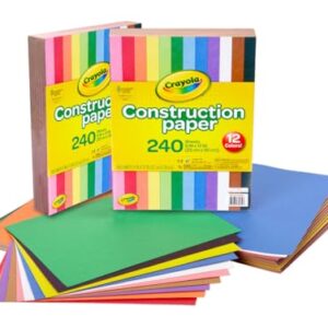 Crayola Construction Paper Bulk Pack (480 Sheets) – 10 Assorted Colors, 9x12, Teacher School Supplies & Classroom Must Haves, Card Making Craft Supplies, Art Paper