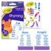 Crayola Flash Cards Set Kids - 36 Flashcards of Rhyming Language Skills and More for Pre-K Boys, Girls | Crayola Rhyming Learning Cards