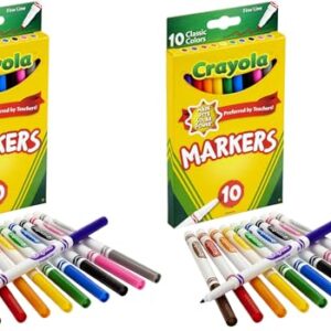 Crayola MARKERS FINE LINE 10 COUNT (Pack of 2)