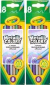 Crayola Metallic FX Colored Pencils - 8 Pencils (Pack of 2)