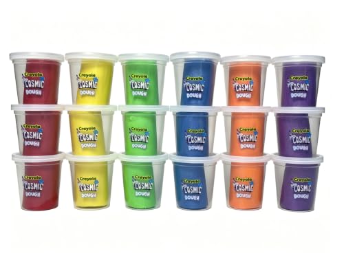 Crayola Special Effects Dough in 3oz Tubs in Pearl, Cosmic & Neon – Party Favors, Fidget Toys, Sparkling Colors, Creative Play, Safe Non-Toxic, Classroom Fun or Non-Candy Alternative (Cosmic, 20 Pack)