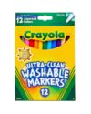 Crayola Ultra Clean Fine Line Markers (12ct), Washable Markers for Kids, Arts & Crafts, Coloring Book Markers, Toddler Gifts