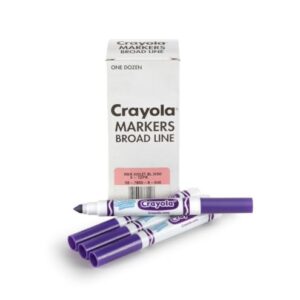 Crayola Washable Markers - Violet Purple (12ct), Kids Broad Line Markers for Classrooms & Teachers